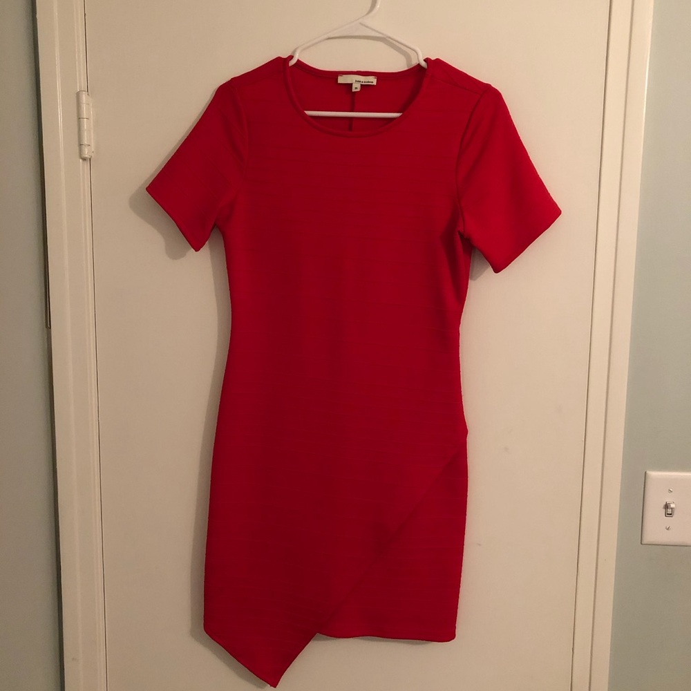 Red june & hudson Asymmetric Dress